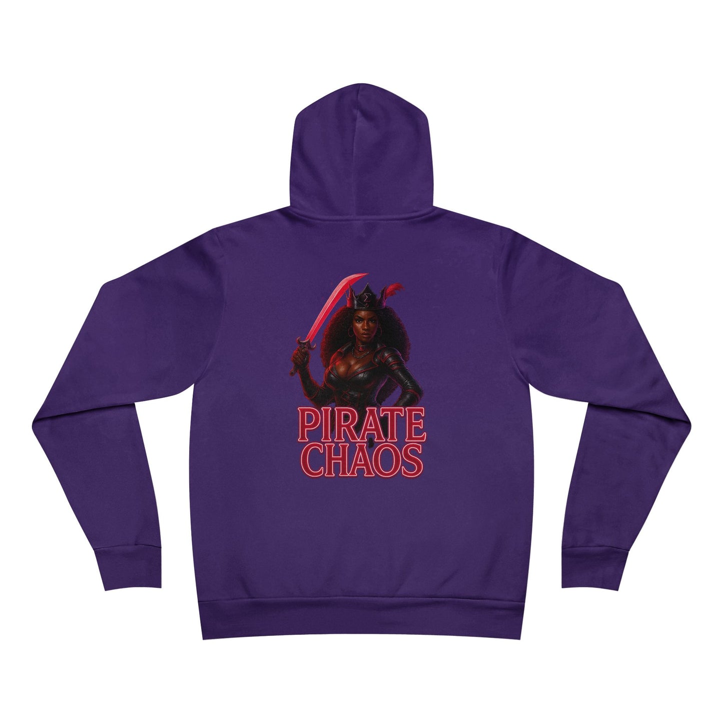 Pirate Chaos Neon Hoodie – Σ Crown Edition (Front & Back Glow Graphic)