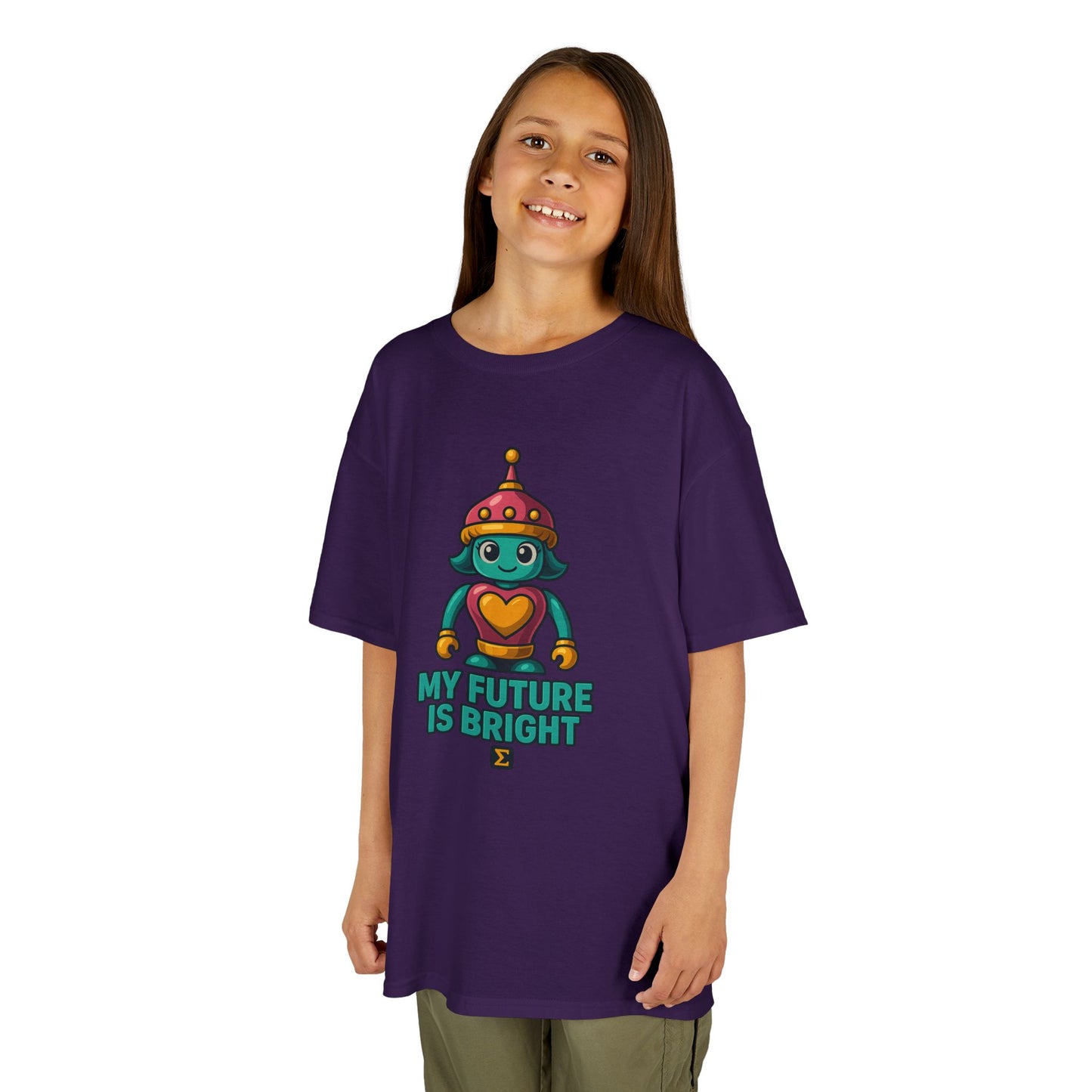 Sigma Kids Girl Bot Tee | My Future Is Bright | Σ