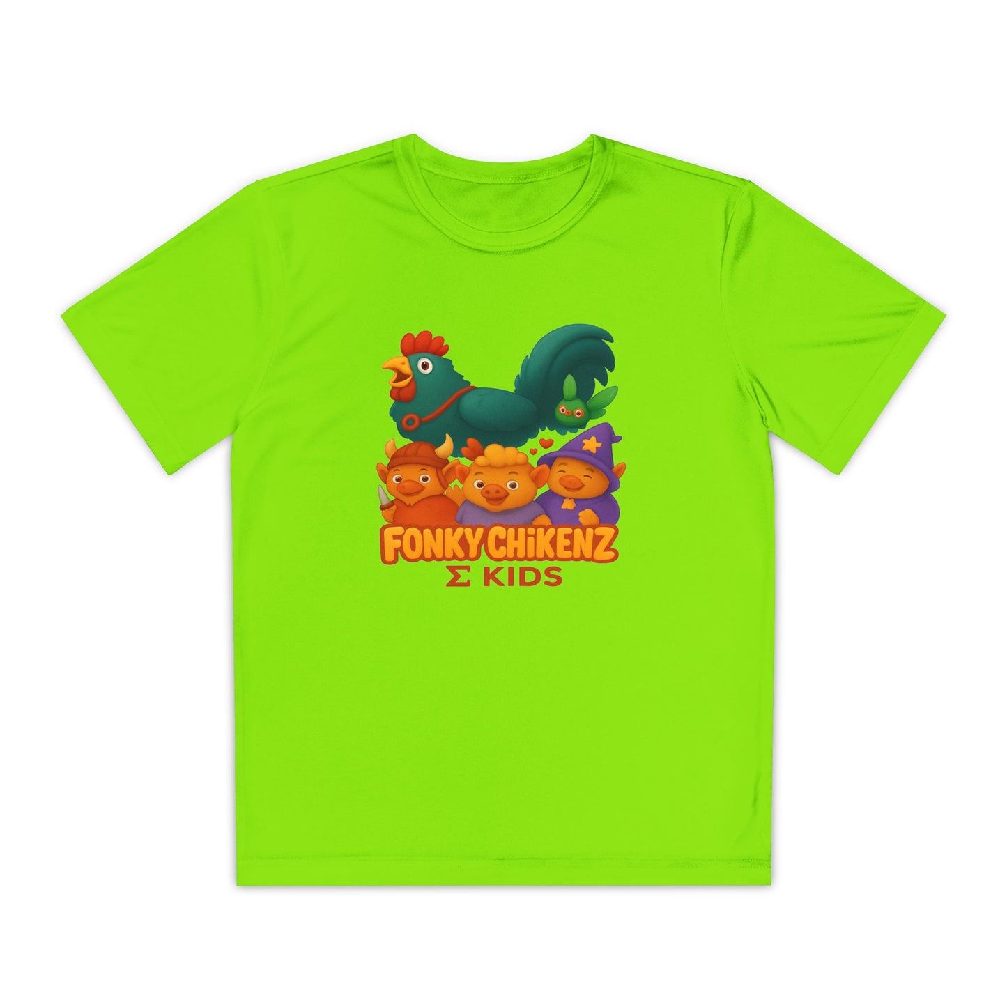 Fonky Chikenz Σ Kids Tee — Performance Edition