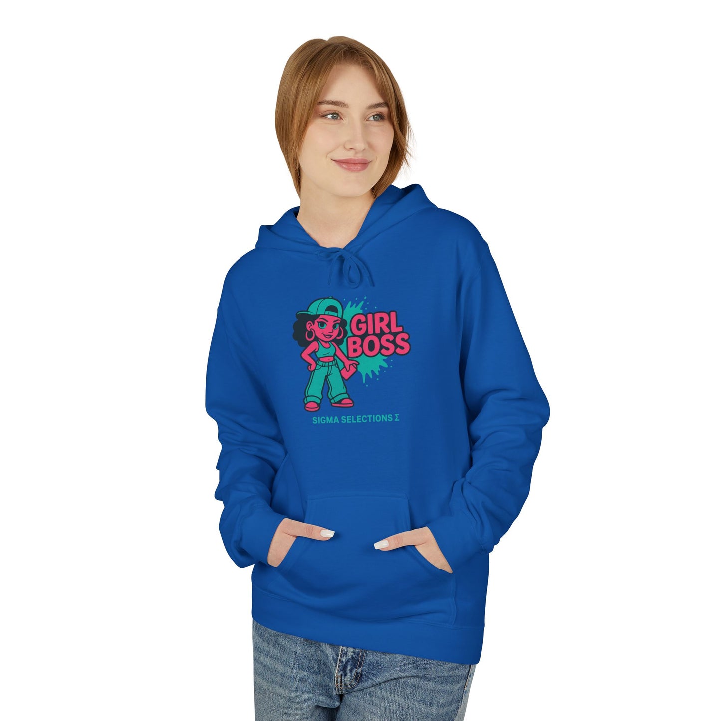 Girl Boss Hoodie  Sigma Selections Σ Neon Streetwear Edition (Gildan SF500)