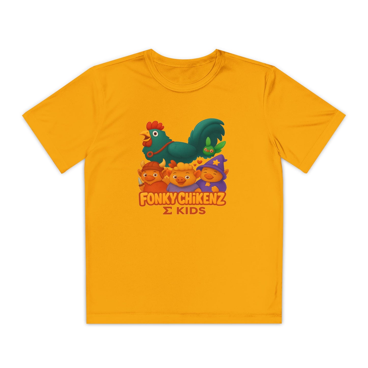 Fonky Chikenz Σ Kids Tee — Performance Edition
