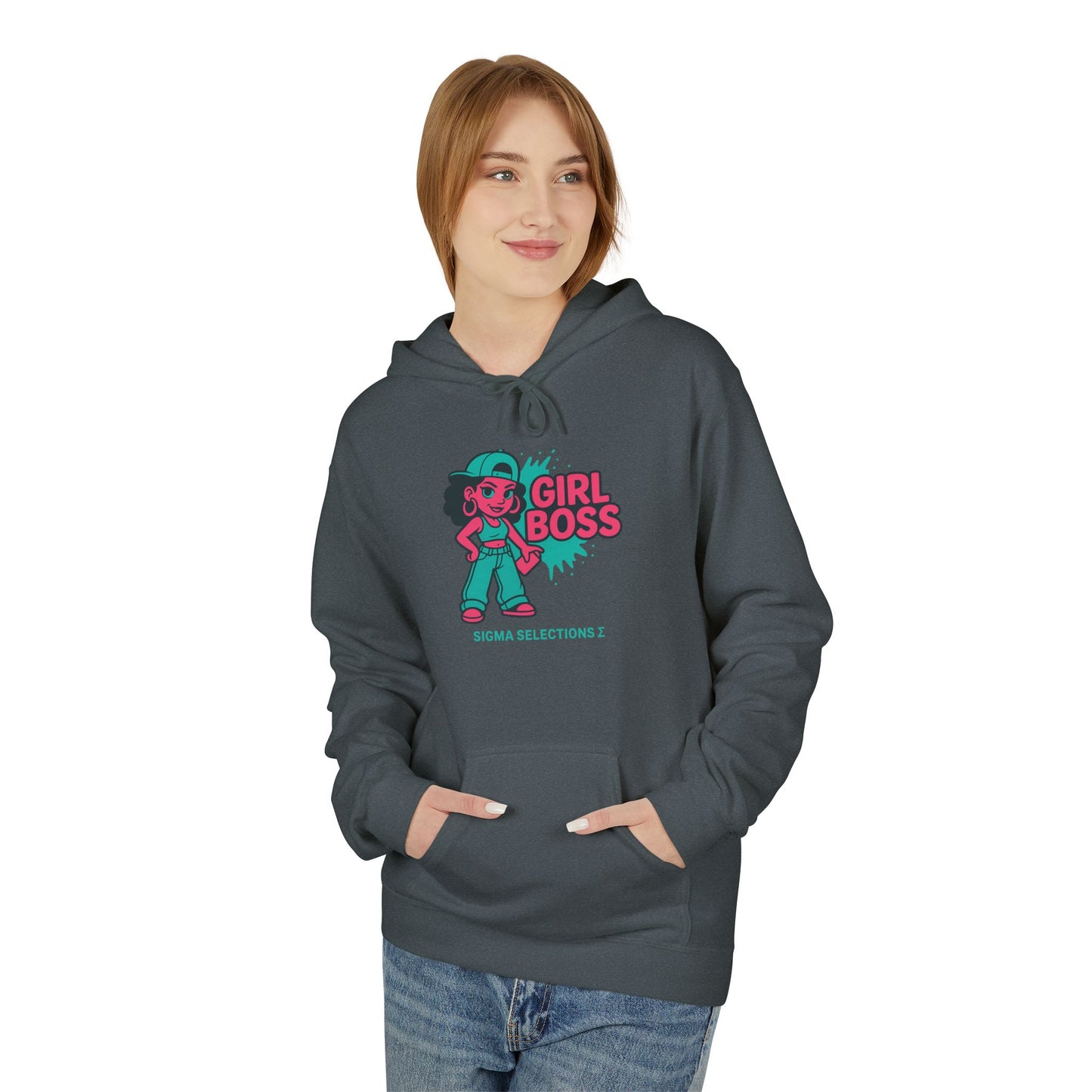 Girl Boss Hoodie  Sigma Selections Σ Neon Streetwear Edition (Gildan SF500)
