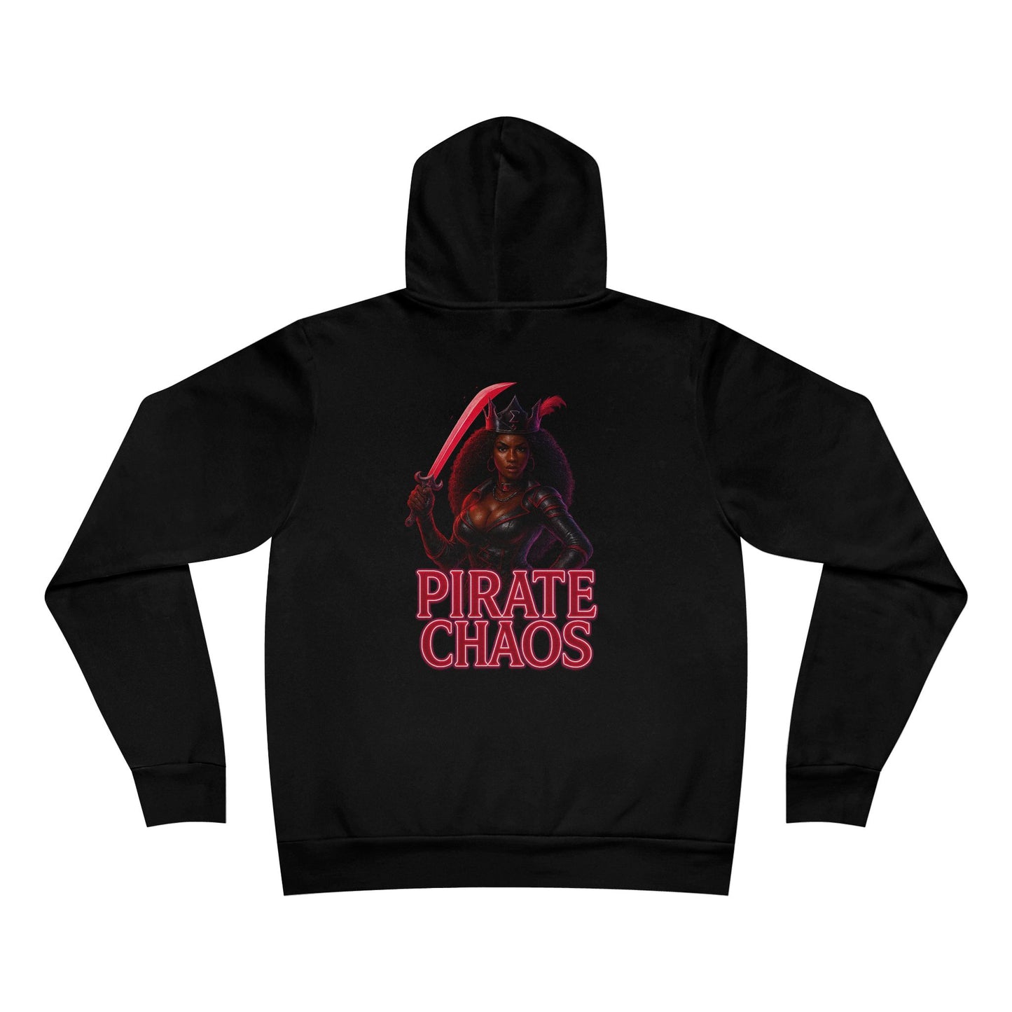Pirate Chaos Neon Hoodie – Σ Crown Edition (Front & Back Glow Graphic)
