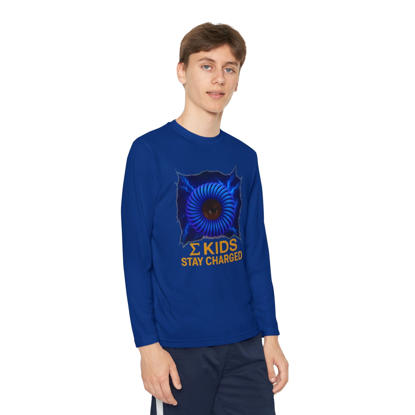 Σ Kids “Stay Charged” Long Sleeve Tee | Sigma Kids Edition