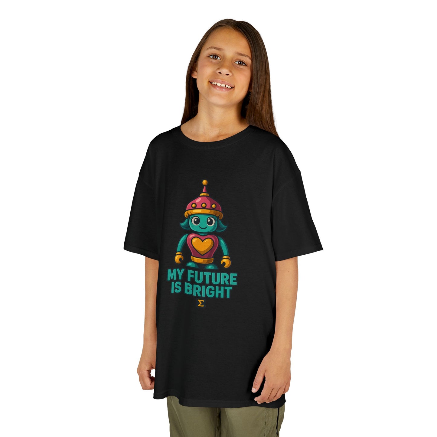 Sigma Kids Girl Bot Tee | My Future Is Bright | Σ